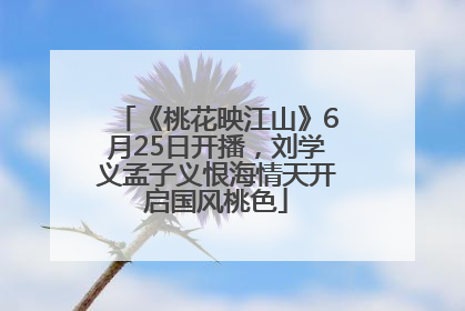 《桃花映江山》6月25日开播，刘学义孟子义恨海情天开启国风桃色