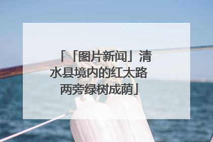 「图片新闻」清水县境内的红太路两旁绿树成荫
