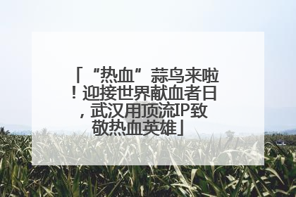 “热血”蒜鸟来啦！迎接世界献血者日，武汉用顶流IP致敬热血英雄
