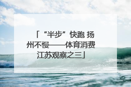 “半步”快跑 扬州不慢——体育消费江苏观察之三