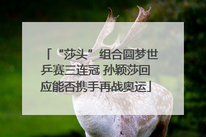 “莎头”组合圆梦世乒赛三连冠 孙颖莎回应能否携手再战奥运