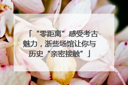 “零距离”感受考古魅力，浙些场馆让你与历史“亲密接触”