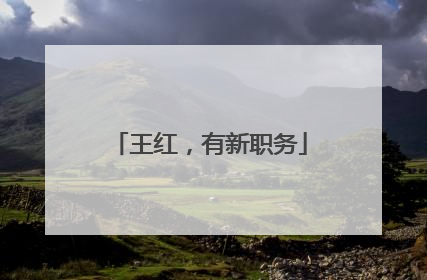 王红，有新职务