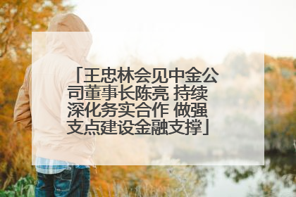 王忠林会见中金公司董事长陈亮 持续深化务实合作 做强支点建设金融支撑