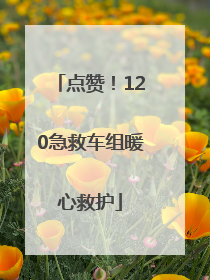 点赞！120急救车组暖心救护