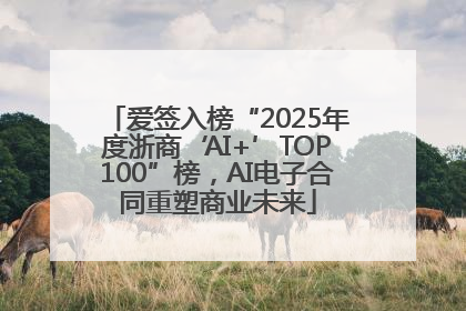 爱签入榜“2025年度浙商‘AI+’TOP100”榜，AI电子合同重塑商业未来