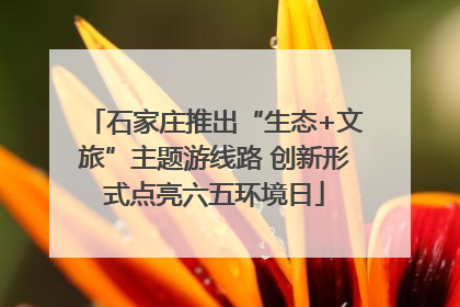 石家庄推出“生态+文旅”主题游线路 创新形式点亮六五环境日