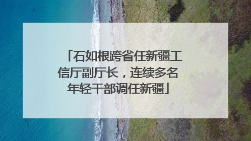 石如根跨省任新疆工信厅副厅长，连续多名年轻干部调任新疆