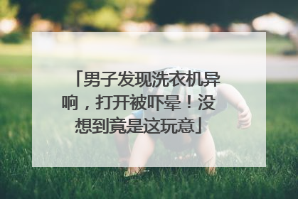 男子发现洗衣机异响，打开被吓晕！没想到竟是这玩意