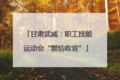 甘肃武威：职工技能运动会“燃情收官”