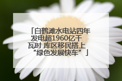 白鹤滩水电站四年发电超1960亿千瓦时 库区移民搭上“绿色发展快车”