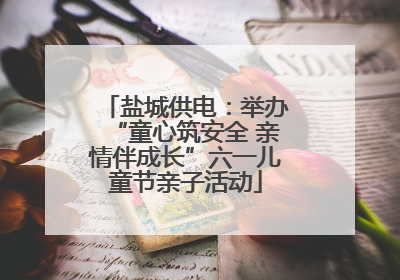 盐城供电：举办“童心筑安全 亲情伴成长”六一儿童节亲子活动