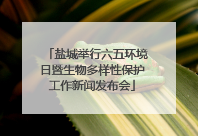 盐城举行六五环境日暨生物多样性保护工作新闻发布会