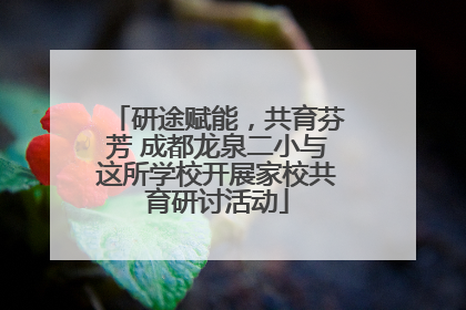 研途赋能，共育芬芳 成都龙泉二小与这所学校开展家校共育研讨活动