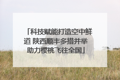 科技赋能打造空中鲜道 陕西顺丰多措并举助力樱桃飞往全国