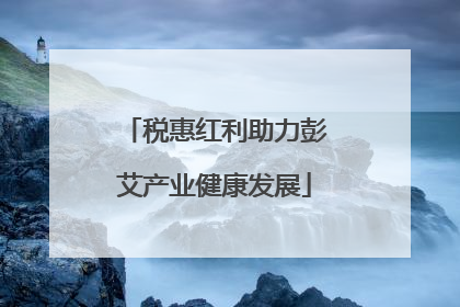 税惠红利助力彭艾产业健康发展