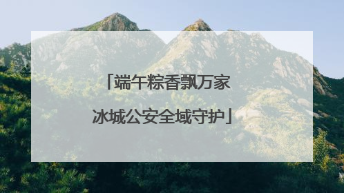 端午粽香飘万家 冰城公安全域守护