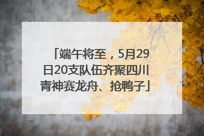 端午将至，5月29日20支队伍齐聚四川青神赛龙舟、抢鸭子