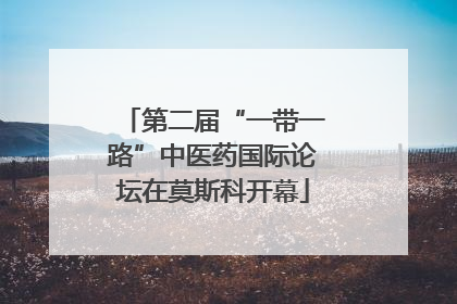 第二届“一带一路”中医药国际论坛在莫斯科开幕