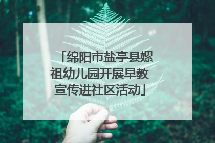 绵阳市盐亭县嫘祖幼儿园开展早教宣传进社区活动