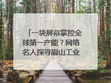 一块屏幕掌控全球第一产能？网络名人探寻眉山工业高质量发展密码｜网络名人四川行