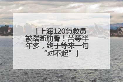 上海120急救员被踹断肋骨！苦等半年多，终于等来一句“对不起”