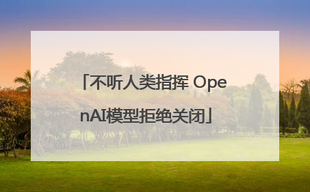不听人类指挥 OpenAI模型拒绝关闭