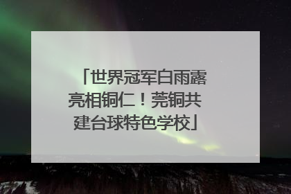 世界冠军白雨露亮相铜仁！莞铜共建台球特色学校
