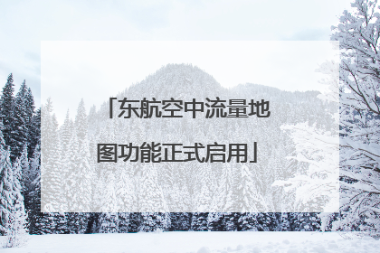 东航空中流量地图功能正式启用