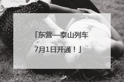 东营—泰山列车7月1日开通！