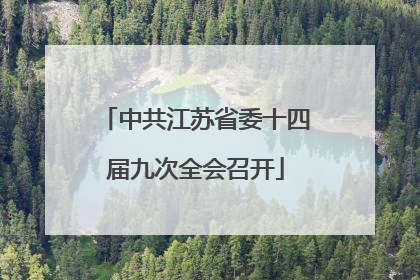 中共江苏省委十四届九次全会召开