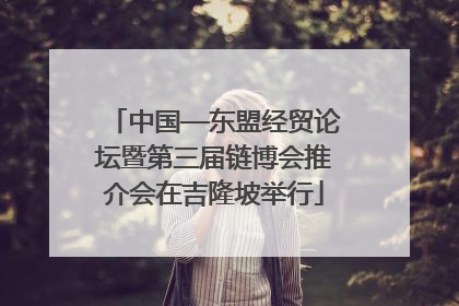 中国—东盟经贸论坛暨第三届链博会推介会在吉隆坡举行