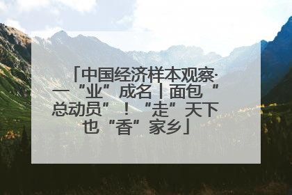 中国经济样本观察·一“业”成名丨面包“总动员”！“走”天下也“香”家乡