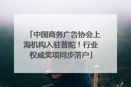 中国商务广告协会上海机构入驻普陀！行业权威奖项同步落户