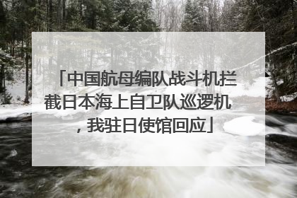 中国航母编队战斗机拦截日本海上自卫队巡逻机，我驻日使馆回应