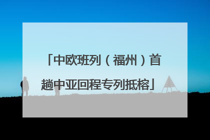 中欧班列（福州）首趟中亚回程专列抵榕