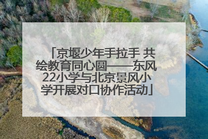 京堰少年手拉手 共绘教育同心圆——东风22小学与北京景风小学开展对口协作活动