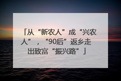 从“新农人”成“兴农人”，“90后”返乡走出致富“振兴路”