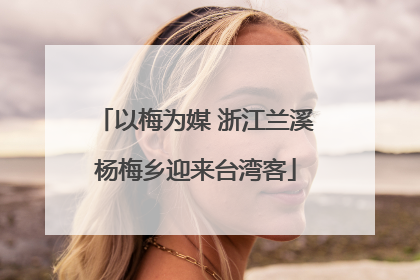 以梅为媒 浙江兰溪杨梅乡迎来台湾客