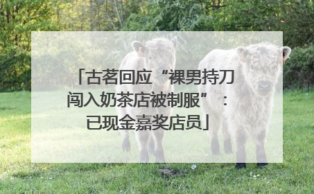 古茗回应“裸男持刀闯入奶茶店被制服”：已现金嘉奖店员