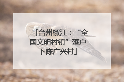 台州椒江：“全国文明村镇”落户下陈广兴村