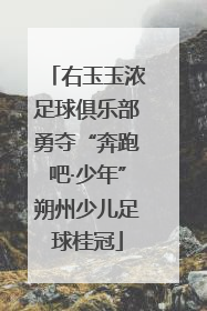 右玉玉浓足球俱乐部勇夺“奔跑吧·少年”朔州少儿足球桂冠
