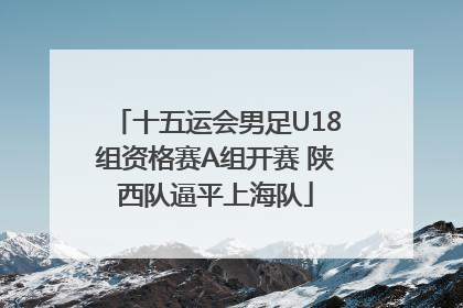 十五运会男足U18组资格赛A组开赛 陕西队逼平上海队