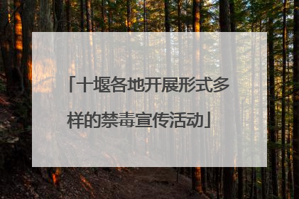 十堰各地开展形式多样的禁毒宣传活动