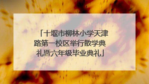 十堰市柳林小学天津路第一校区举行散学典礼暨六年级毕业典礼