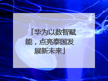 华为以数智赋能，点亮泰国发展新未来