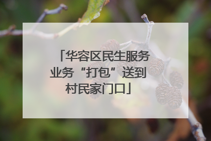 华容区民生服务业务“打包”送到村民家门口