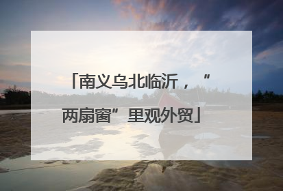 南义乌北临沂，“两扇窗”里观外贸