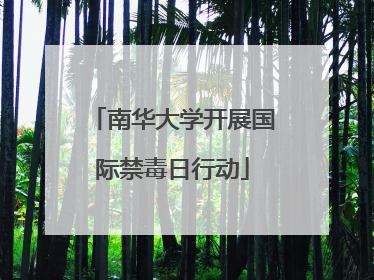 南华大学开展国际禁毒日行动