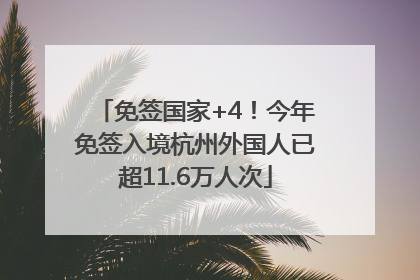 免签国家+4！今年免签入境杭州外国人已超11.6万人次